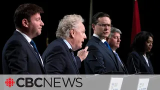 Front-runners clash in first unofficial leadership debate of Conservative campaign