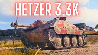 World of Tanks Jagdpanzer 38(t) Hetzer 3.3K Damage &  Hetzer 3.2K Damage etc