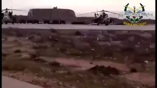 Сирия - Хомс. База российских вертолетов Ми-35 и Ми-24