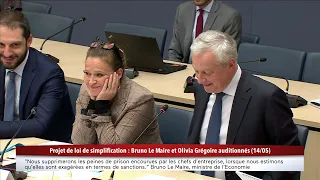 Projet de loi simplification de la vie économique : B. Le Maire et O.Grégoire au