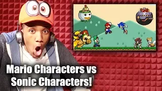 Super Mario vs Sonic the Hedgehog REACTION (from Scoutthedog1 Animations)