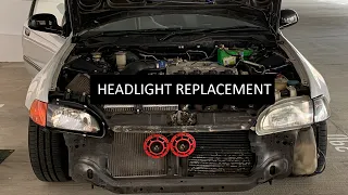 EG Civic headlight replacement