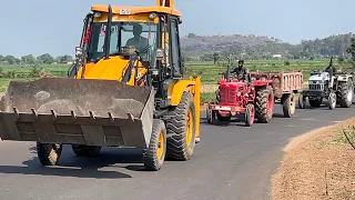 JCB 3dx Xpert loading Field Mud | Eicher 485 Tractor | Mahindra 275 Di with Trolley | Pramods Life