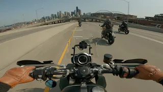 4th of July POV Group Ride To Triumph of Seattle // Scrambler 1200 XC [4K]