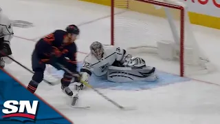 Connor McDavid Roofs Slick Backhand Past Jonathan Quick For Powerplay Goal