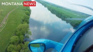 Полет на самолете на экстремально низкой высоте над рекой Дон My flight in a plane over river Don