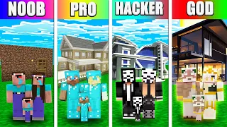 FAMILIA NOOB vs PRO vs HACKER vs GOD: MANSÃO LUXUOSA NO MINECRAFT