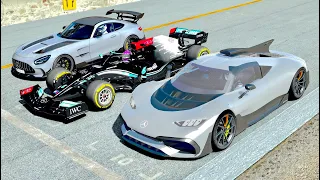 Mercedes-AMG Project One vs Mercedes F1 2021 vs Mercedes-Benz AMG GT Black Series - Red Bull Ring