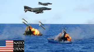 Horrifying Moments! US B-52 and F-4 Phantom II Pilot Emergency Operations in the Red Sea