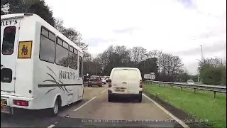 Why didn't he just go round the roundabout instead of cutting across at the last second?