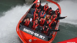 Shotover Jet, Queenstown. So much fun we came so close to the rocks.