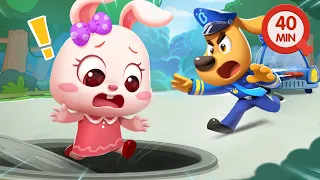 Manhole Cover is Dangerous | Safety Cartoon | Police Cartoon | Kids Cartoon | Sheriff Labrador