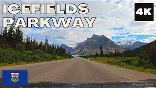 Icefields Parkway 4K scenic drive | Banff National Park | Alberta, Canada