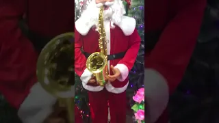 Papai Noel Grande 1,80m Musical Dançante Saxofone