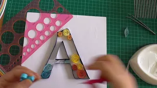 quilling letter A  /  quilling paper