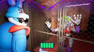 What if you hide in Freddy with Rockstar Bonnie chasing you? Five Nights at Freddy's Security Breach
