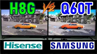 Hisense H8G vs Samsung Q60T: QLED ULED vs QLED Dual LED - Smart TVs 4K HDR
