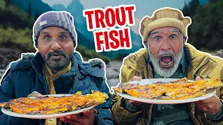 When Tribal People Try Trout Fish For The First Time!