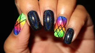 Neon Rainbow Gradient | DIY Nail Art Tutorial | MSLP