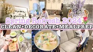 *NEW* SPRING CLEAN AND DECORATE WITH ME + MEAL PREP | WEEKEND HOME RESET ROUTINE 2024 SELLE DESHIRO