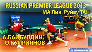 Лин МА, Тан РУЙВУ - БАЙЛБУЛДИН, КУПРИЯНОВ RUSSIAN PREMIER LEAGUE 2013 настольный теннис table tennis