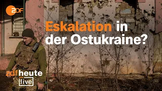 Beschuss in der Ostukraine: So ist die Lage vor Ort | ZDFheute live