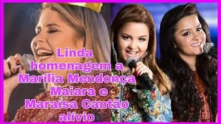 homenagem a Marília Mendonça Maiara e Maraísa cantando Alívio de Jessé Aguiar