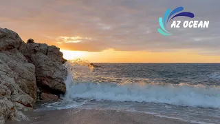 First Light by the Sea: 4K Ocean Views & Piano 🌄 Peaceful Sunrise | AZ Ocean Waves