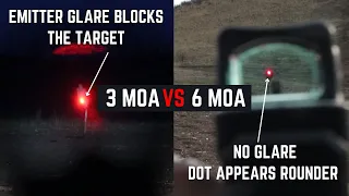 3 MOA vs 6 MOA - Subtle Difference Explained. Emitter Glare & Astigmatism
