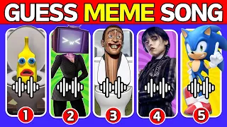 Guess The Meme By Voice| TV Man, Happy Cat, Skibidi Toilet, Sonic, Skibidi Dom Dom Yes Yes, Mr Beast