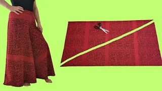 ❤️ Very Easy Cut Trouser Sewing | Detailed Palazzo Skirt - Trousers Tutorial
