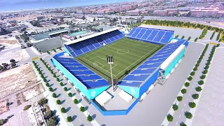 Estadio provisional Obras Romareda.