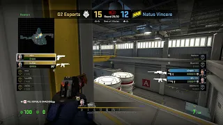 Slow motion Niko deagle miss on S1mple in PGL Major Final Nuke