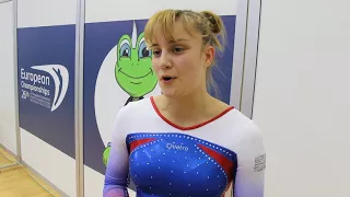 Aimee Antonius (GBR) - interview after junior team tumbling European title