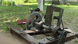 Самодельный окучник, пропольщик из бензокосы.homemade one wheel tractor
