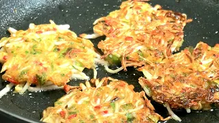 You'll be surprised if you try the bean sprout pancake. It's savory and delicious
