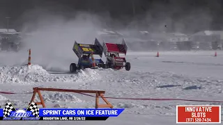 Sprint Cars on ICE! Feature - Houghton Lake, MI 2/26/22