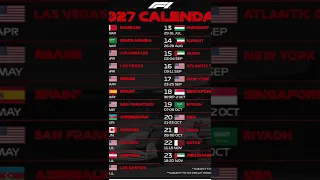F1 2027 calendar