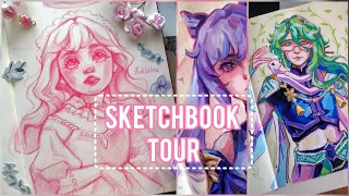 SKETCHBOOK TOUR | Обзор на скетчбук: карандашики, гуашь, акриловые маркеры