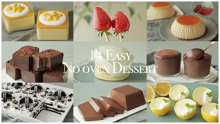 14 Easy No-Oven Dessert Recipe | No Bake Cake, Chocolate Pudding, Oreo Cake