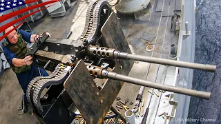 Powerful Twin Machine Gun Fires - M2 .50 Cal & M240 7.62 mm