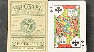 Playing Card Deck Review:  Imported by A. Haines Playing Cards and LPCC