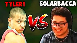Tyler1 finally faces off with Solarbacca in the top lane..
