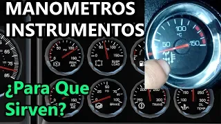 manometros del tablero de un trailer - indicadores de un camion