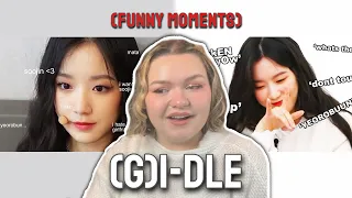 (G)I-DLE moments that EVERY nevie should know & being HYPER for 8 minutes straight REACTION