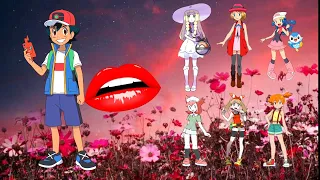Pokemon all pokegirls 😍 kiss Ash 😘