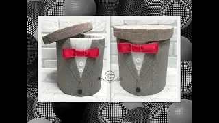 Box "GENTLEMAN" made of CARDBOARD for MEN's GIFT with their own handsMaster class