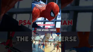 Insomniac Spider Man (ps4) vs the spider verse #fight #vs #edit #spiderman #ps4 #ps5 #shorts #fyp