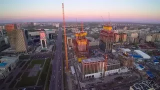 АБУ-ДАБИ ПЛАЗА. Съемка с квадрокоптера. Самый большой кран.  Пожар Абу-даби/ Астана 2016/ Kazakhstan