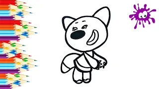 Как нарисовать Лисичку из мультика Ми-ми-мишки / Мультик раскраска для детей /  Раскрась Ка